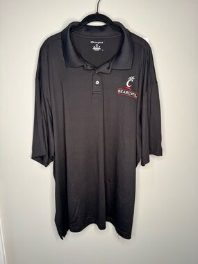 Cincinnati Bearcats UC Men’s Black Champion Short Sleeve Golf Polo Shirt - 2XL